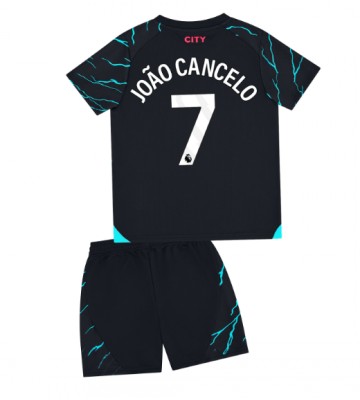 Manchester City Joao Cancelo #7 babykläder Tredje Tröja barn 2023-24 Korta ärmar (+ Korta byxor)